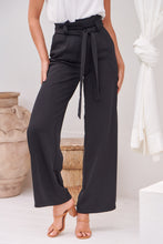 Load image into Gallery viewer, Adara Tie Waist Black Pants