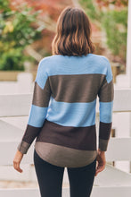 Load image into Gallery viewer, Brea Long Sleeve pullover Stripe Blue Knit