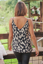 Load image into Gallery viewer, Jana Black/Beige Patterned Singlet Top