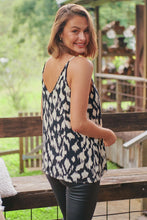 Load image into Gallery viewer, Jana Black/Beige Patterned Singlet Top