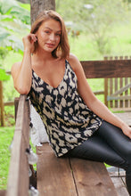 Load image into Gallery viewer, Jana Black/Beige Patterned Singlet Top