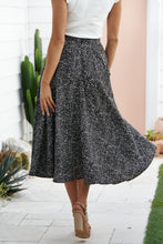 Load image into Gallery viewer, Aria Black Speckled Aline Skirt