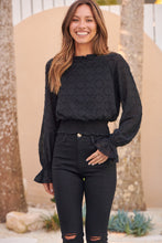Load image into Gallery viewer, Hollie Long Sleeve Black Evening Top
