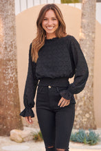 Load image into Gallery viewer, Hollie Long Sleeve Black Evening Top