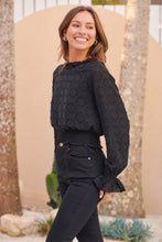 Load image into Gallery viewer, Hollie Long Sleeve Black Evening Top