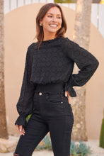 Load image into Gallery viewer, Hollie Long Sleeve Black Evening Top