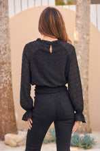 Load image into Gallery viewer, Hollie Long Sleeve Black Evening Top