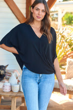Load image into Gallery viewer, Clara Batwing Crossover Top Black