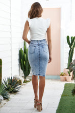 Load image into Gallery viewer, Ella Acid Wash Denim Midi Skirt