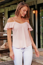 Load image into Gallery viewer, Tegan Cold Shoulder Dusty Pink Top