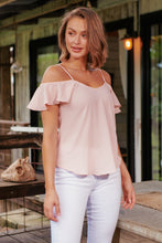 Load image into Gallery viewer, Tegan Cold Shoulder Dusty Pink Top