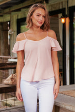 Load image into Gallery viewer, Tegan Cold Shoulder Dusty Pink Top
