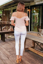 Load image into Gallery viewer, Tegan Cold Shoulder Dusty Pink Top