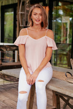 Load image into Gallery viewer, Tegan Cold Shoulder Dusty Pink Top