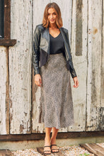 Load image into Gallery viewer, Mira Brown Speckled Aline Skirt