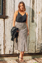 Load image into Gallery viewer, Mira Brown Speckled Aline Skirt