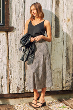 Load image into Gallery viewer, Mira Brown Speckled Aline Skirt