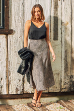 Load image into Gallery viewer, Mira Brown Speckled Aline Skirt