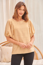 Load image into Gallery viewer, Piper Apricot Linen Batwing Top