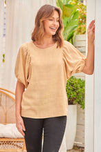 Load image into Gallery viewer, Piper Apricot Linen Batwing Top