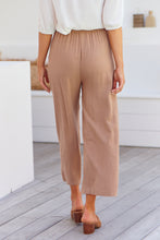 Load image into Gallery viewer, Denver Tie Waist Caramel Linen Pants