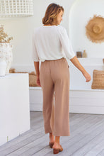 Load image into Gallery viewer, Denver Tie Waist Caramel Linen Pants