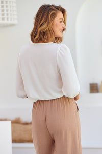 Denver Tie Waist Caramel Linen Pants