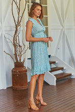 Load image into Gallery viewer, Maggie Mint Green Floral Midi Dress