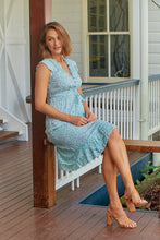 Load image into Gallery viewer, Maggie Mint Green Floral Midi Dress