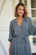 Load image into Gallery viewer, Blair Black Leopard Tie Waist Maxi Dress