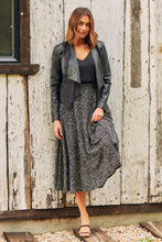 Load image into Gallery viewer, Aria Black Speckled Aline Skirt