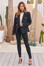 Load image into Gallery viewer, Mimosa Black Button Front Blazer