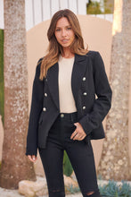 Load image into Gallery viewer, Mimosa Black Button Front Blazer