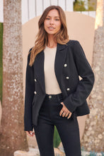Load image into Gallery viewer, Mimosa Black Button Front Blazer