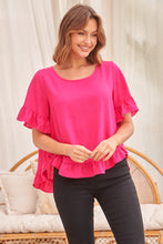 Load image into Gallery viewer, Aries Hot Pink Linen Tee
