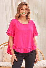 Load image into Gallery viewer, Aries Hot Pink Linen Tee