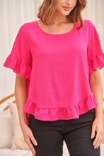 Load image into Gallery viewer, Aries Hot Pink Linen Tee