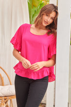 Load image into Gallery viewer, Aries Hot Pink Linen Tee