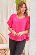 Load image into Gallery viewer, Aries Hot Pink Linen Tee