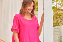 Load image into Gallery viewer, Aries Hot Pink Linen Tee