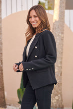 Load image into Gallery viewer, Mimosa Black Button Front Blazer