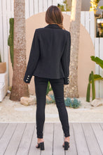 Load image into Gallery viewer, Mimosa Black Button Front Blazer