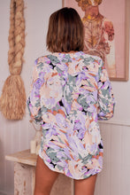 Load image into Gallery viewer, Brigit Lilac Floral V Neck Shirt