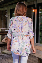 Load image into Gallery viewer, Brigit Lilac Floral V Neck Shirt