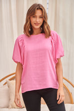 Load image into Gallery viewer, Piper Pink Linen Batwing Top