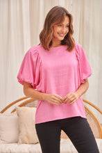 Load image into Gallery viewer, Piper Pink Linen Batwing Top