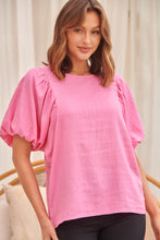 Load image into Gallery viewer, Piper Pink Linen Batwing Top