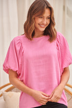 Load image into Gallery viewer, Piper Pink Linen Batwing Top