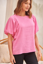 Load image into Gallery viewer, Piper Pink Linen Batwing Top