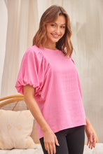 Load image into Gallery viewer, Piper Pink Linen Batwing Top